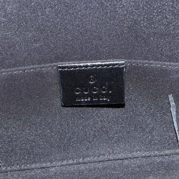 GUCCI GG Canvas Hand Bag Black Silver 000 0602 Auth ep13168