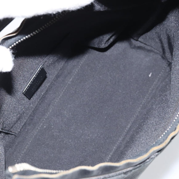 GUCCI GG Canvas Hand Bag Black Silver 000 0602 Auth ep13168