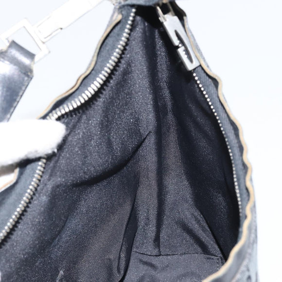 GUCCI GG Canvas Hand Bag Black Silver 000 0602 Auth ep13168