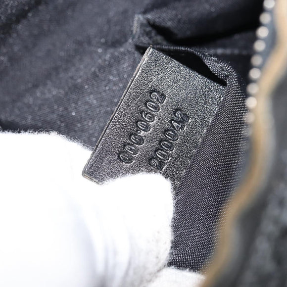 GUCCI GG Canvas Hand Bag Black Silver 000 0602 Auth ep13168