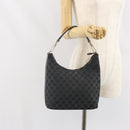 GUCCI GG Canvas Hand Bag Black Silver 000 0602 Auth ep13168-23