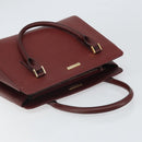 BURBERRY Hand Bag Leather Red Gold Auth ep13169-6