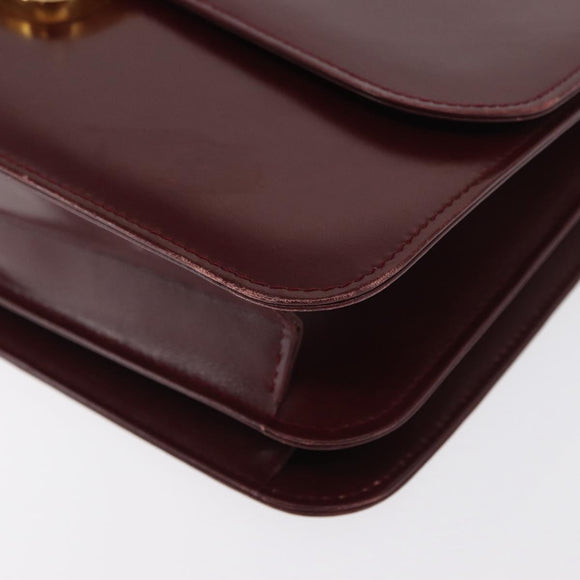 GUCCI Handtasche Leder Bordeaux Gold Original ep13170