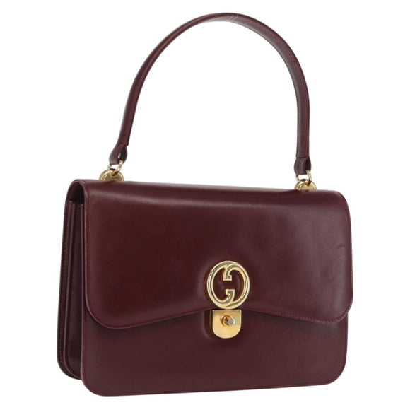 GUCCI Handtasche Leder Bordeaux Gold Original ep13170