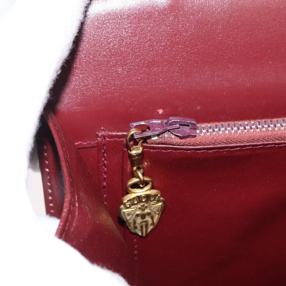GUCCI Handtasche Leder Bordeaux Gold Original ep13170