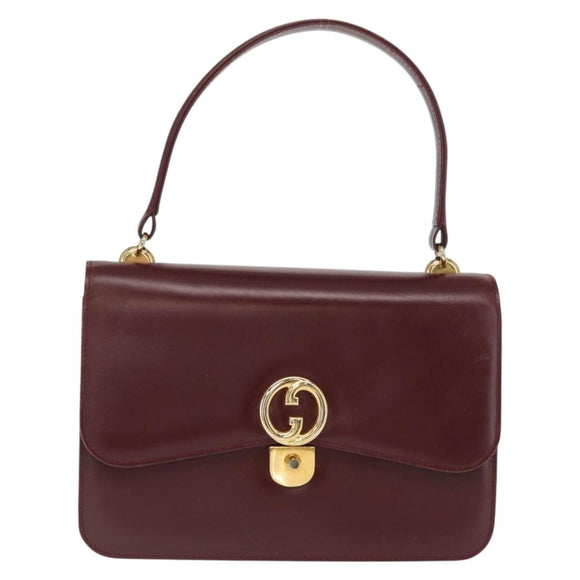 GUCCI Handtasche Leder Bordeaux Gold Original ep13170