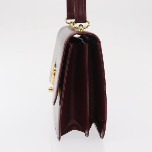 GUCCI Handtasche Leder Bordeaux Gold Original ep13170