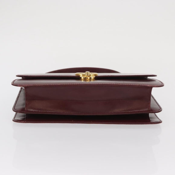 GUCCI Handtasche Leder Bordeaux Gold Original ep13170