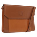 Burberrys Shoulder Bag Leather Brown Gold Auth ep13171-1