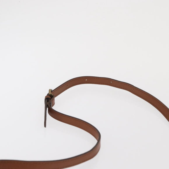 Burberrys Shoulder Bag Leather Brown Gold Auth ep13171