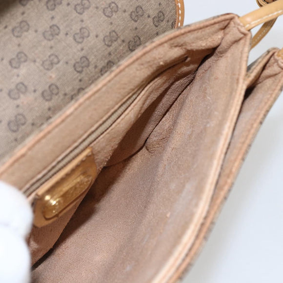 GUCCI Micro GG Supreme Shoulder Bag PVC Beige Gold 49 007 5548 Auth ep13173