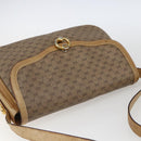 GUCCI Micro GG Supreme Shoulder Bag PVC Beige Gold Auth ep13175-6