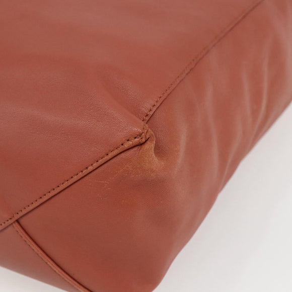 CELINE Tote Bag Leather Pink Gold Auth ep13177