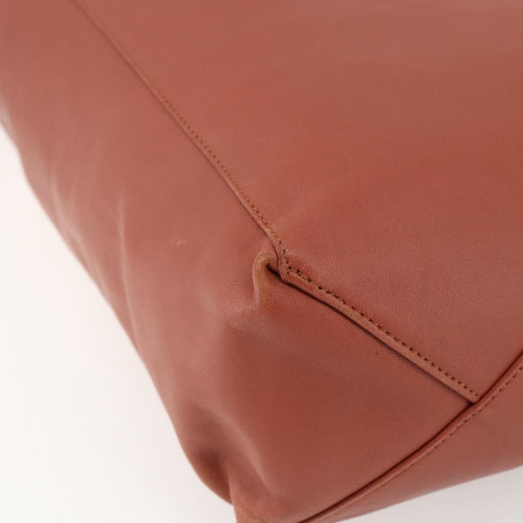 CELINE Tote Bag Leather Pink Gold Auth ep13177