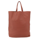 CELINE Tote Bag Leather Pink Gold Auth ep13177-13