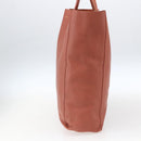 CELINE Tote Bag Leather Pink Gold Auth ep13177-4