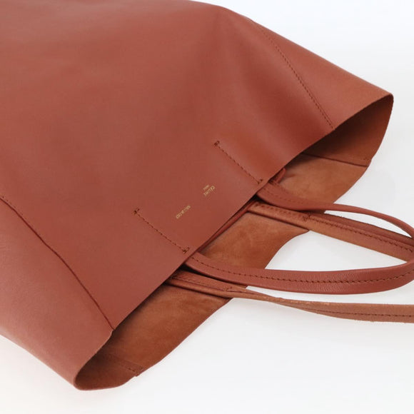 CELINE Tote Bag Leather Pink Gold Auth ep13177