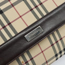 BURBERRY Nova Check Shoulder Bag Nylon Beige Silver Auth ep13178-14