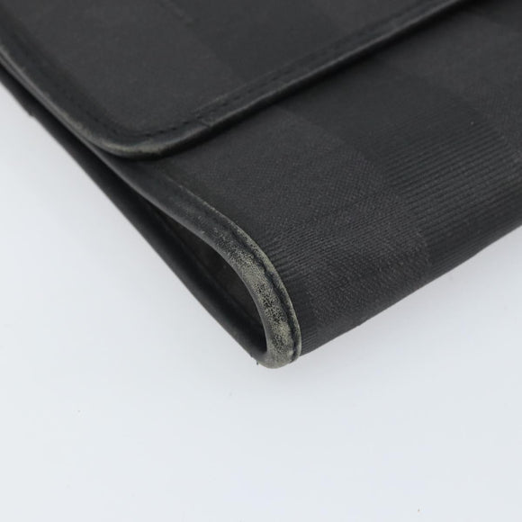 FENDI Pecan Canvas Shoulder Bag Black Auth ep13179