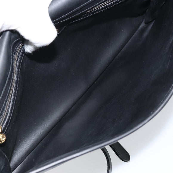FENDI Pecan Canvas Shoulder Bag Black Auth ep13179