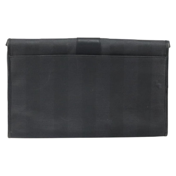 FENDI Pecan Canvas Shoulder Bag Black Auth ep13179