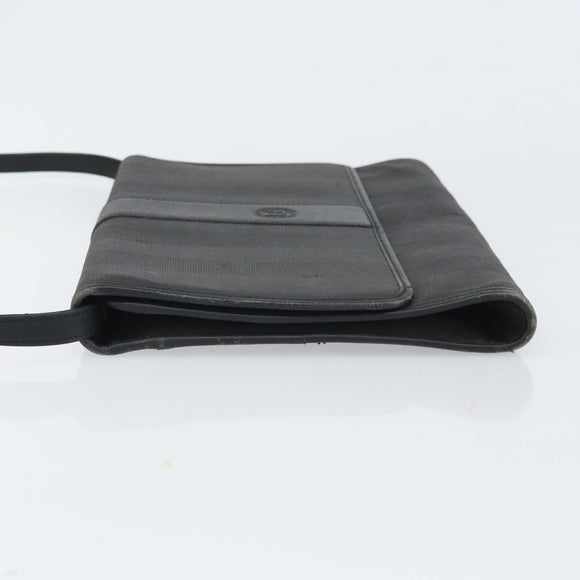 FENDI Pecan Canvas Shoulder Bag Black Auth ep13179