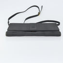 FENDI Pecan Canvas Shoulder Bag Black Auth ep13179-5