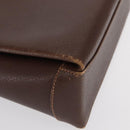 GUCCI Bamboo Hand Bag Leather Brown Gold Auth ep13180-10