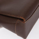 GUCCI Bamboo Hand Bag Leather Brown Gold Auth ep13180-12