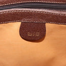 GUCCI Bamboo Hand Bag Leather Brown Gold Auth ep13180-15