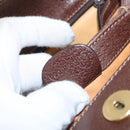 GUCCI Bamboo Hand Bag Leather Brown Gold Auth ep13180-24