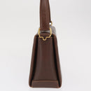 GUCCI Bamboo Hand Bag Leather Brown Gold Auth ep13180-4