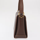 GUCCI Bamboo Hand Bag Leather Brown Gold Auth ep13180-5