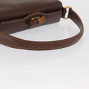 GUCCI Bamboo Hand Bag Leather Brown Gold Auth ep13180-7