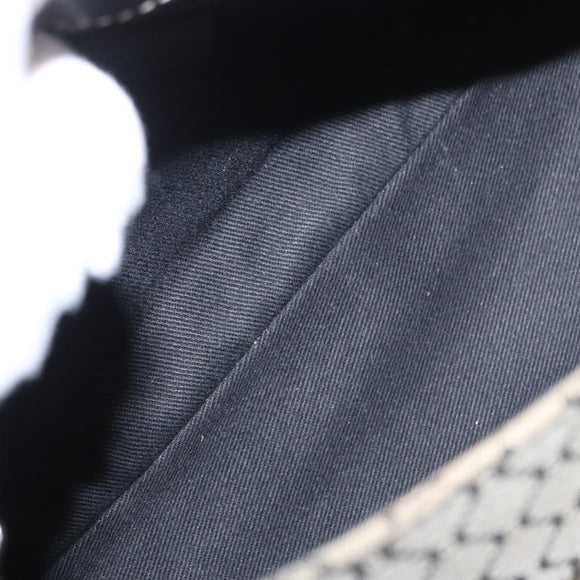 CELINE Macadam Canvas Hand Bag Beige Silver Auth ep13183