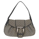 CELINE Macadam Canvas Hand Bag Beige Silver Auth ep13183-13