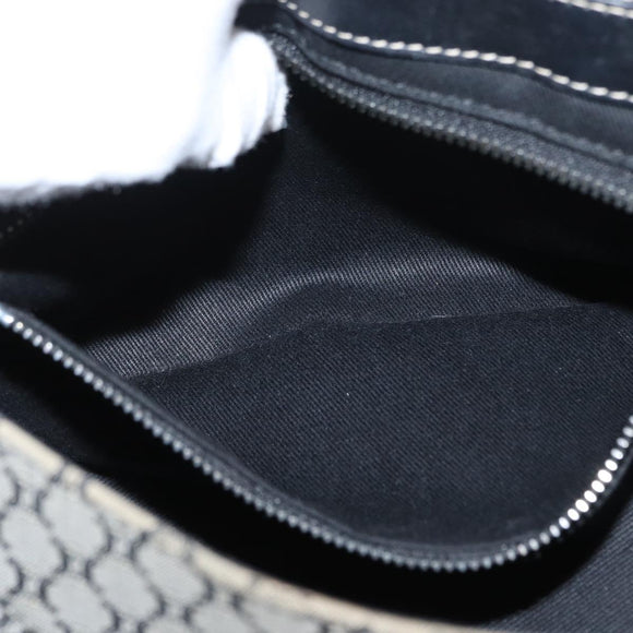 CELINE Macadam Canvas Hand Bag Beige Silver Auth ep13183