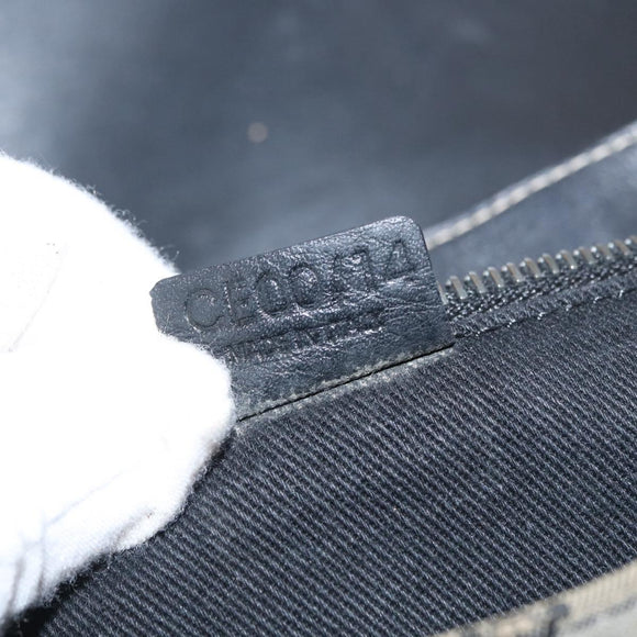 CELINE Macadam Canvas Hand Bag Beige Silver Auth ep13183