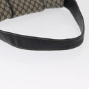 CELINE Macadam Canvas Hand Bag Beige Silver Auth ep13183-7