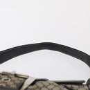 CELINE Macadam Canvas Hand Bag Beige Silver Auth ep13183-8