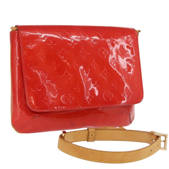 LOUIS VUITTON Monogram Vernis Thompson Street Bag Red M91094 LV Auth ep13184