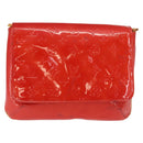 LOUIS VUITTON Monogram Vernis Thompson Street Bag Red M91094 LV Auth ep13184-13