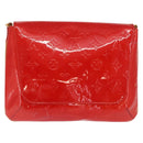 LOUIS VUITTON Monogram Vernis Thompson Street Bag Red M91094 LV Auth ep13184-2