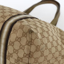GUCCI GG Canvas Sherry Line Tote Bag Beige Gold 139260 Auth ep13190-10