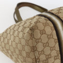 GUCCI GG Canvas Sherry Line Tote Bag Beige Gold 139260 Auth ep13190-11