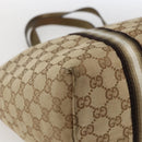 GUCCI GG Canvas Sherry Line Tote Bag Beige Gold 139260 Auth ep13190-13