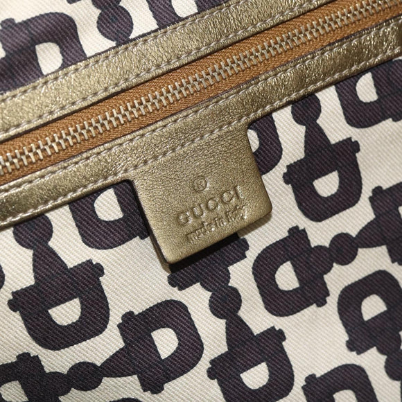 GUCCI GG Canvas Sherry Line Tote Bag Beige Gold 139260 Auth ep13190