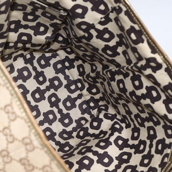 GUCCI GG Canvas Sherry Line Tote Bag Beige Gold 139260 Auth ep13190