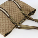 GUCCI GG Canvas Sherry Line Tote Bag Beige Gold 139260 Auth ep13190-6
