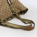GUCCI GG Canvas Sherry Line Tote Bag Beige Gold 139260 Auth ep13190-7